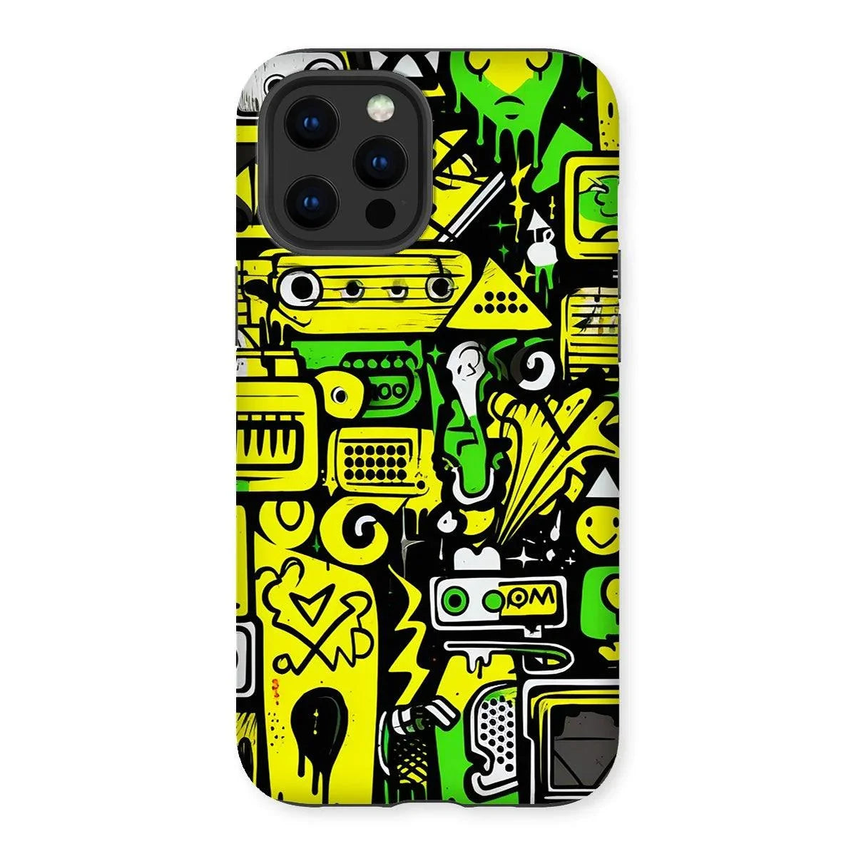 Graffiti Green and Yellow Abstract: A Dive into Vibrant Urban Art Tough Phone Case by Prodigi