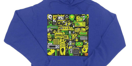 Graffiti Green and Yellow Abstract: A Dive into Vibrant Urban Art College Hoodie by Prodigi