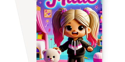 Happy Birthday Pink Grafitti Card Greeting Card - D'Sare