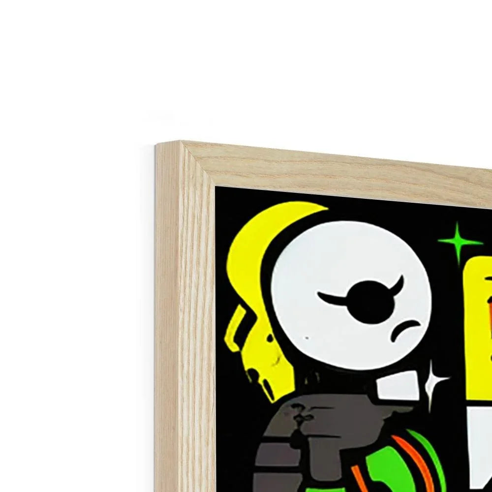 Graffiti Green and Yellow Abstract: A Dive into Vibrant Urban Art Budget Framed Poster - D'Sare 