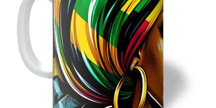 Gift For Her Rasta Queen Street Black Women Gift Mug - D'Sare