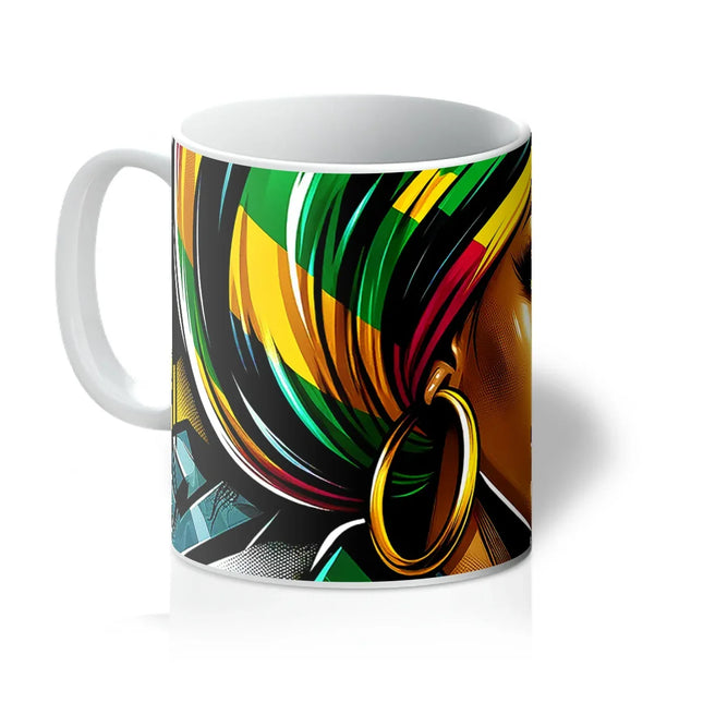 Gift For Her Rasta Queen Street Black Women Gift Mug - D'Sare