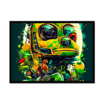 Mechanical Muse: Vibrant Graffiti Odyssey in Surreal Auto Wonderland Framed Print - D'Sare