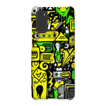 Graffiti Green and Yellow Abstract: A Dive into Vibrant Urban Art Snap Phone Case - D'Sare 