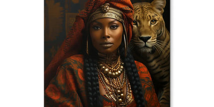 Empress Ebony Leopard Luxe MelanatedME Coaster by Prodigi