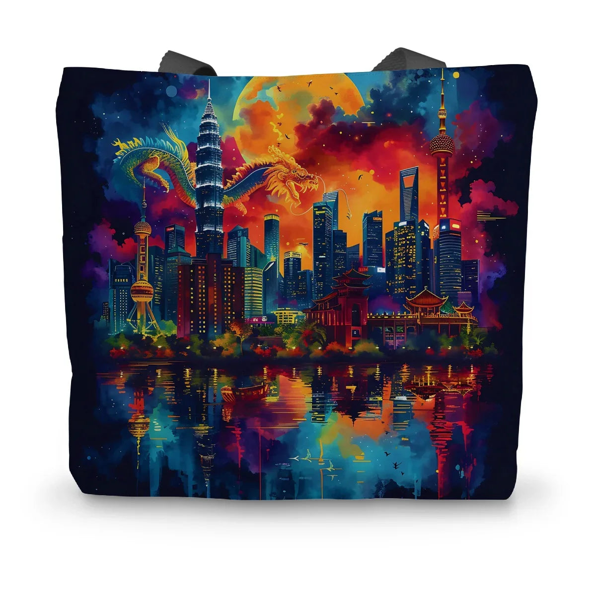 2024 Year Of The Dragon Celebration Canvas Tote Bag - D'Sare