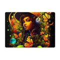 Urban Girl Neon Butterfly Headphone Pop Placemat by Prodigi