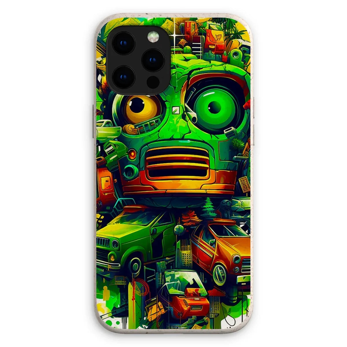 Graffiti Odyssey Surreal Urban Jungle Car Junk Yard Eco Phone Case - D'Sare