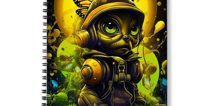 Lunar Explorer Pup | Intergalactic Canine Adventurer - Cosmic Voyage Sci-Fi Enthusiasts Notebook by D'Sare