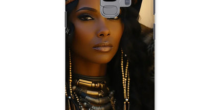 Blue Empress and The Majestic Leopard Snap Phone Case by Prodigi