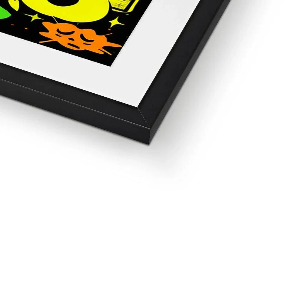 Graffiti Green and Yellow Abstract: A Dive into Vibrant Urban Art Framed & Mounted Print - D'Sare 