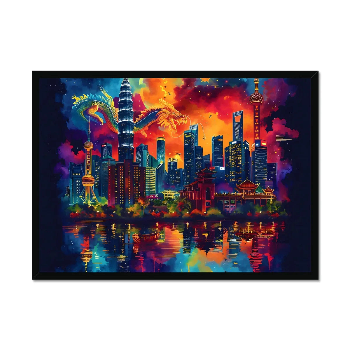 2024 Year Of The Dragon Celebration Framed Print by Prodigi