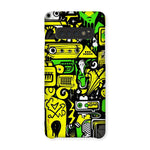 Graffiti Green and Yellow Abstract: A Dive into Vibrant Urban Art Snap Phone Case - D'Sare 