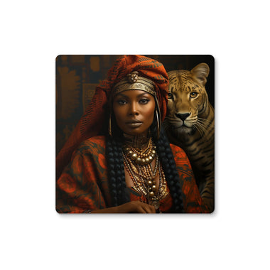 Empress Ebony Leopard Luxe MelanatedME Coaster