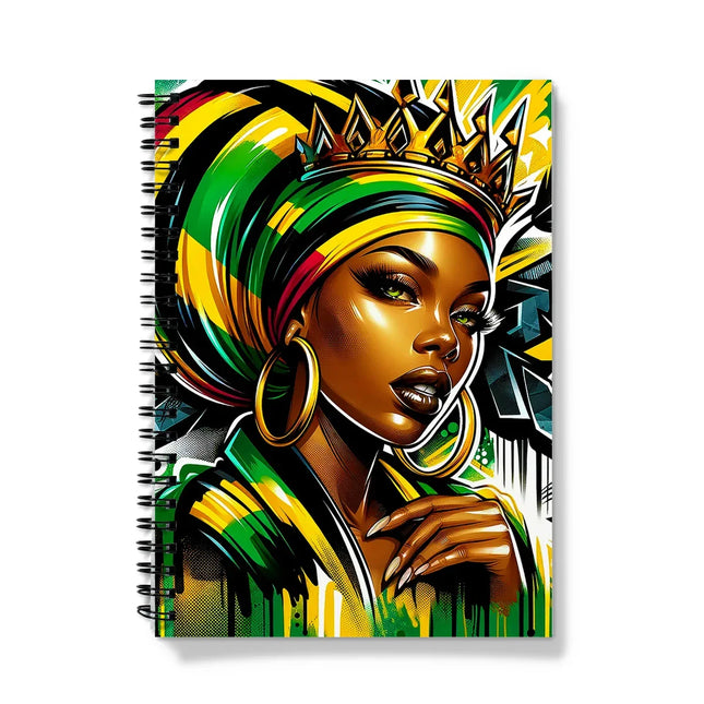 Gift For Her Rasta Queen Street Black Women Gift Notebook - D'Sare