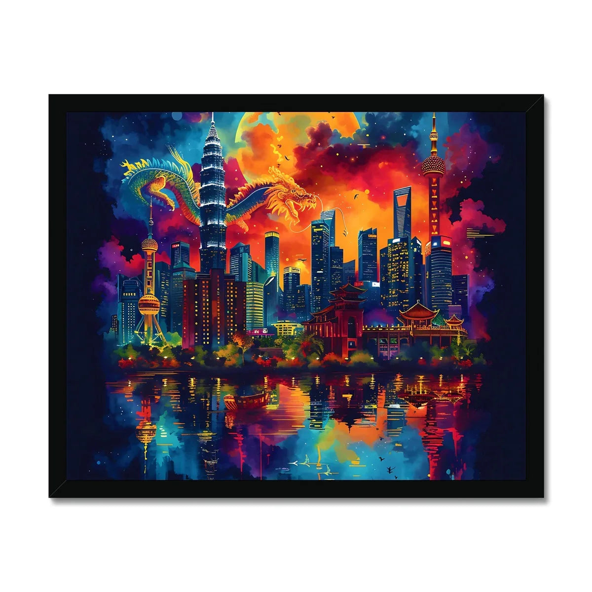 2024 Year Of The Dragon Celebration Budget Framed Poster - D'Sare