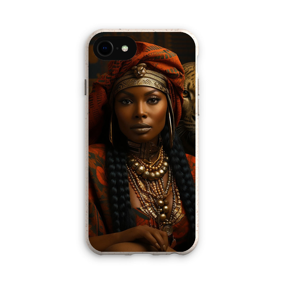 Empress Ebony Leopard Luxe MelanatedME Eco Phone Case - D'Sare