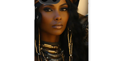 Blue Empress and The Majestic Leopard Snap Phone Case by Prodigi