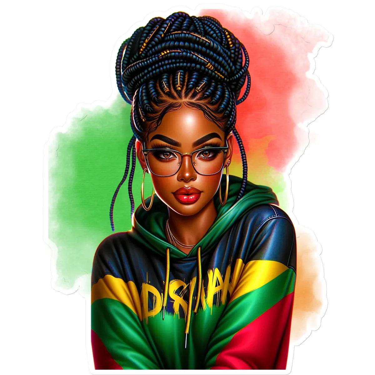 Irie Island Girl  Sticker - D'Sare