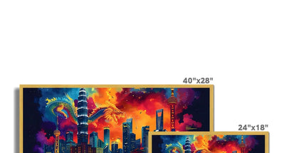 2024 Year Of The Dragon Celebration Antique Framed Print - D'Sare