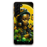 Monarch Butterfly Urban Fantasy Art Print - Afrofuturistic Girl with Butterflies Eco Phone Case - D'Sare