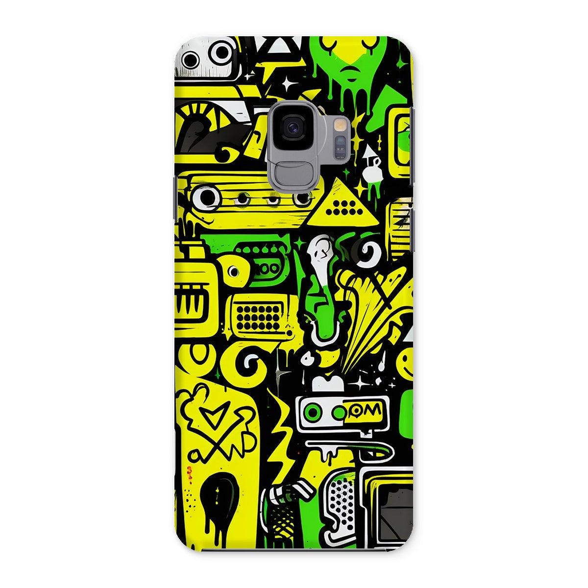Graffiti Green and Yellow Abstract: A Dive into Vibrant Urban Art Snap Phone Case - D'Sare 
