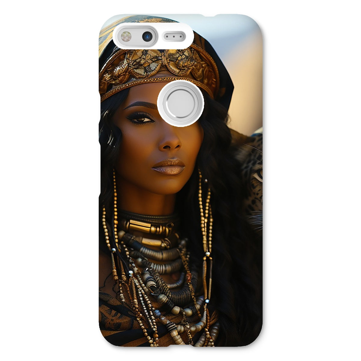 Blue Empress and The Majestic Leopard Snap Phone Case