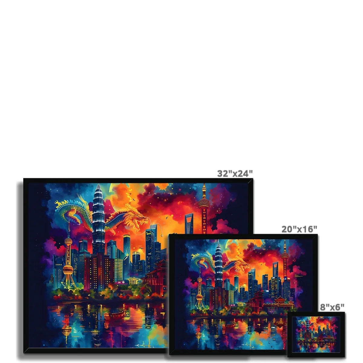 2024 Year Of The Dragon Celebration Budget Framed Poster - D'Sare