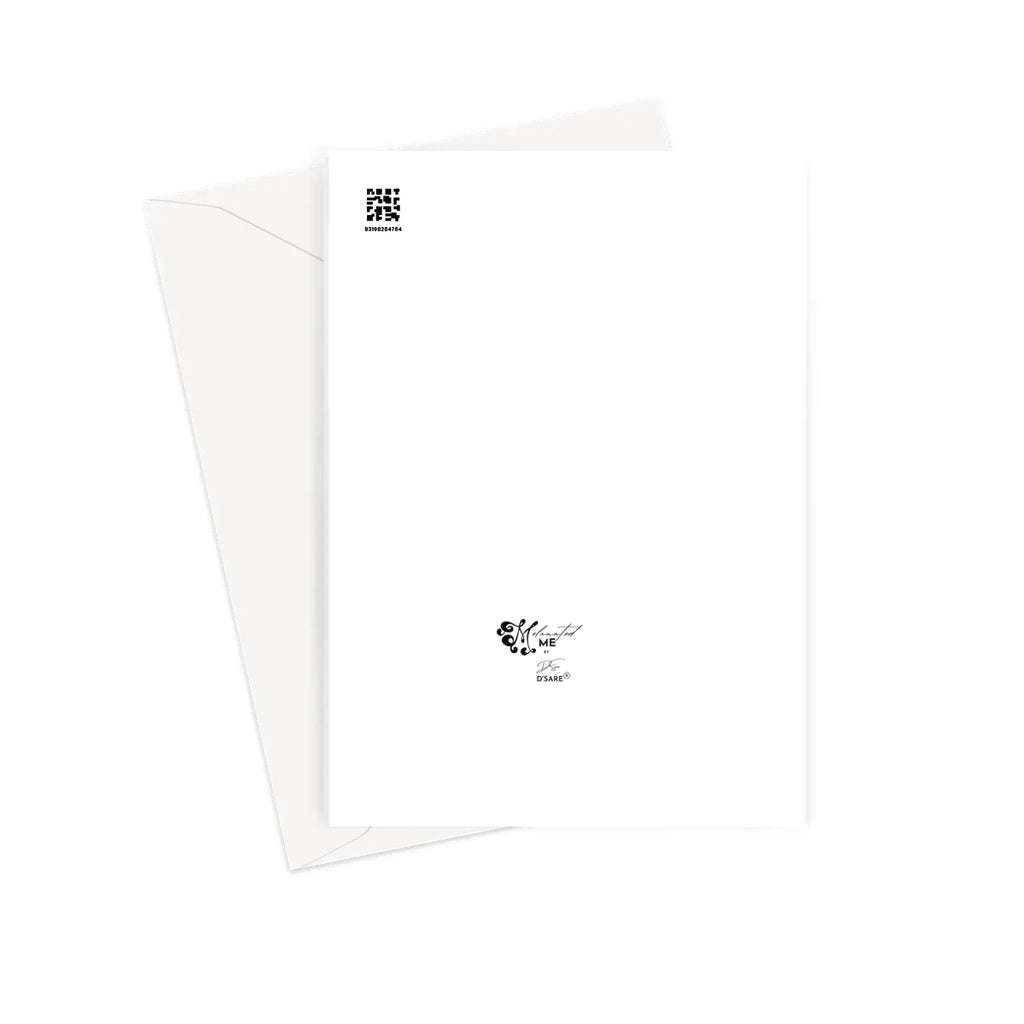 Red and Black Plaid Black Girl Ethnic  Greeting Card - D'Sare