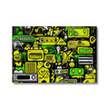 Graffiti Green and Yellow Abstract: A Dive into Vibrant Urban Art Eco Canvas by Prodigi