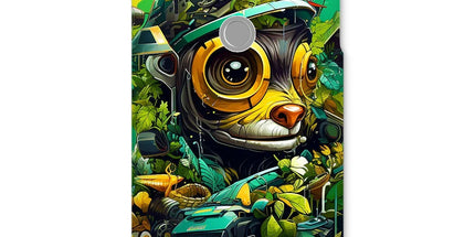 Nature's Resilience: Surreal Auto-Forest Artwork - Whimsical Raccoon and Greenery Infused Car  Snap Phone Case - D'Sare