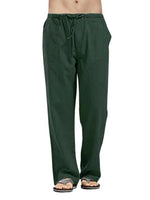 Men's woven all-match linen casual trousers