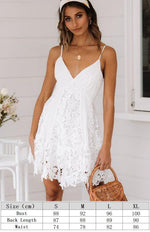 Women's Summer New Lace Stitching Sexy Sling Lace Dress - D'Sare 