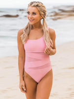 Women's Solid Color One-Shoulder One-Piece Swimsuit - D'Sare 
