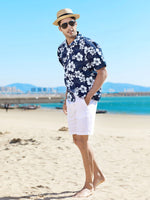 Summer new seaside casual Hawaiian short-sleeved shirt