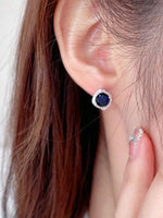 zircon earrings colorful stud earrings - D'Sare 