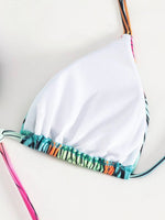 Women's new bikini gradient hollow fringed one-piece swimsuit