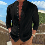 New Fashion Men's Retro Button Casual Long Sleeve Shirt - D'Sare 