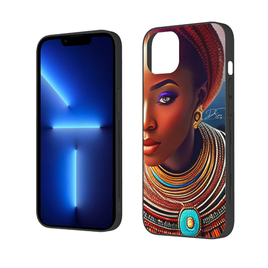 African Woman HC_K5 Apple 14 PC Case (2 cameras) - D'Sare 